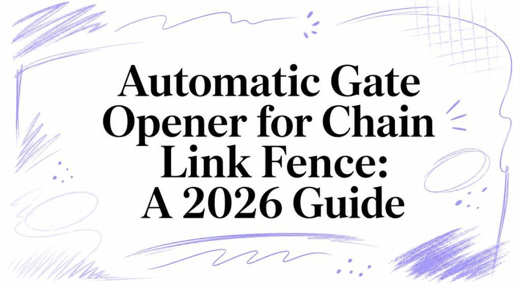 automatic gate opener for chain link fence guide title