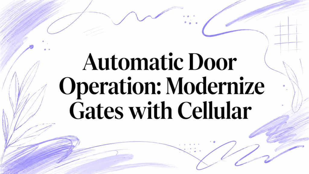 automatic door operation gate modernization