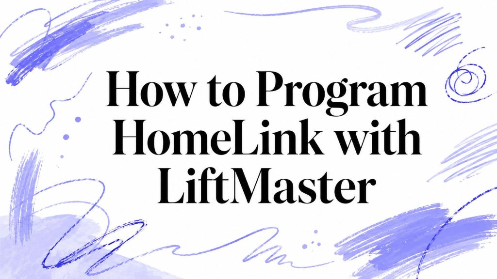 homelink with liftmaster tutorial