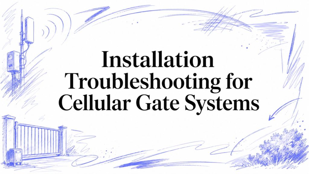 installation troubleshooting cellular gate