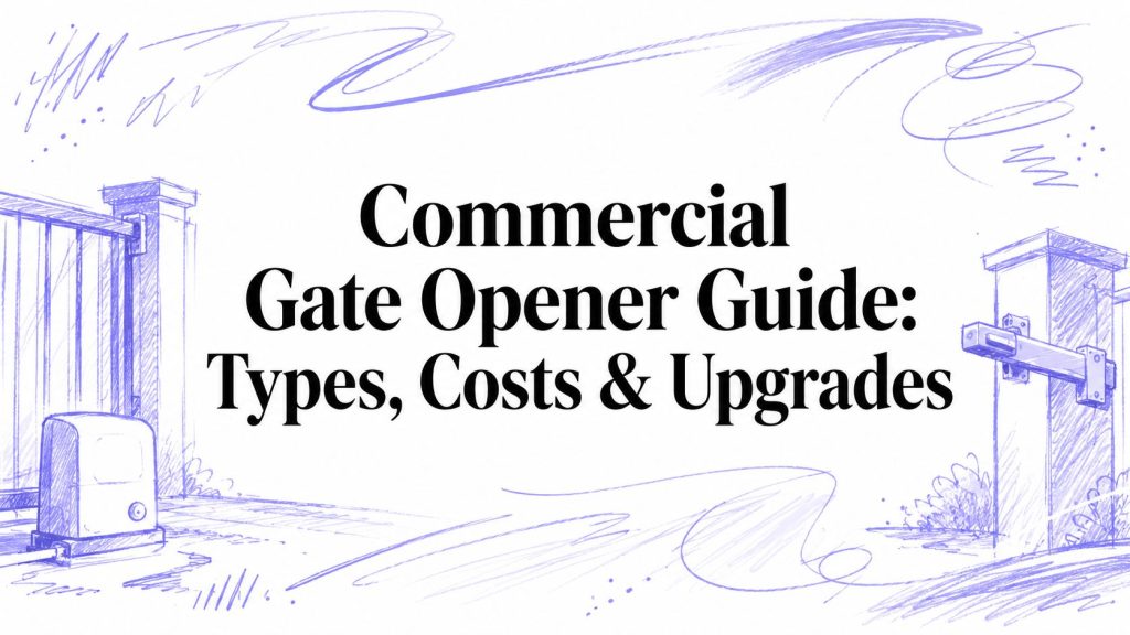 commercial gate opener guide sketch