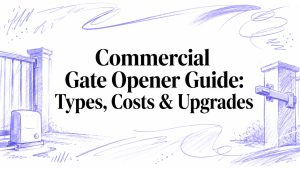 commercial gate opener guide sketch