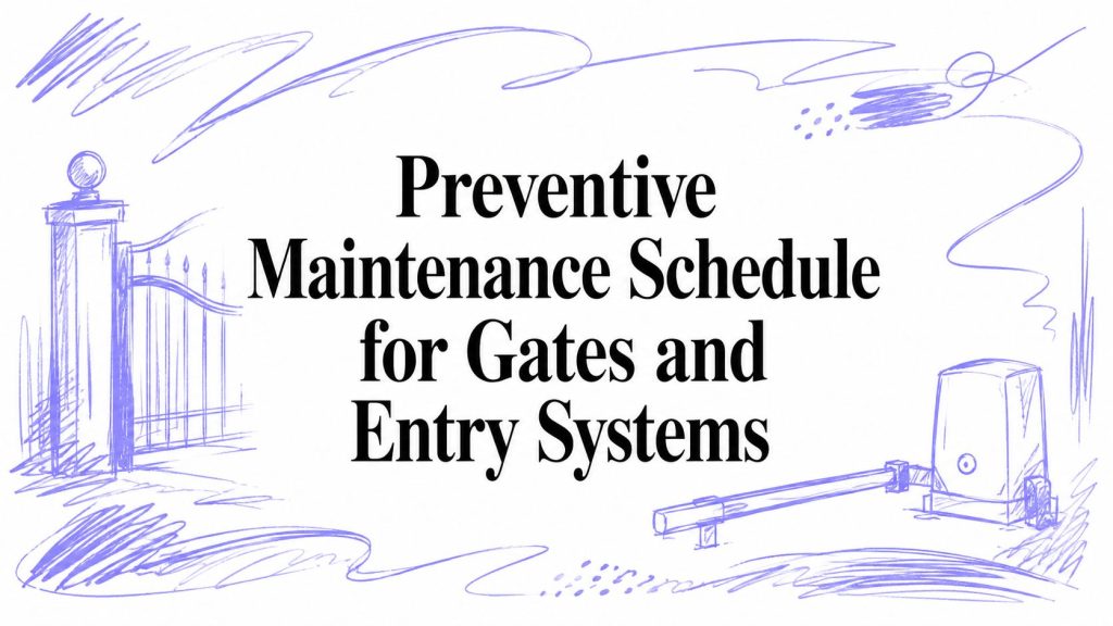 preventive maintenance schedule gates entry systems