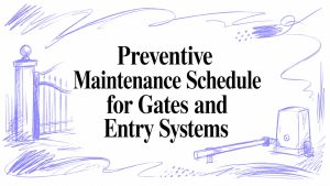 Preventive Maintenance Schedule for Gates and Entry Systems