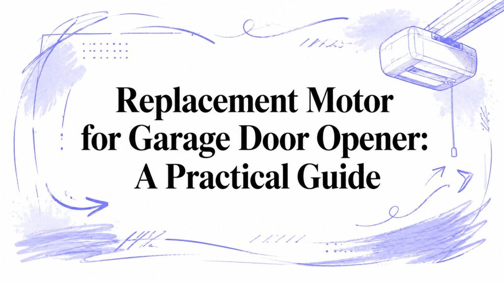 replacement motor for garage door opener motor diagram