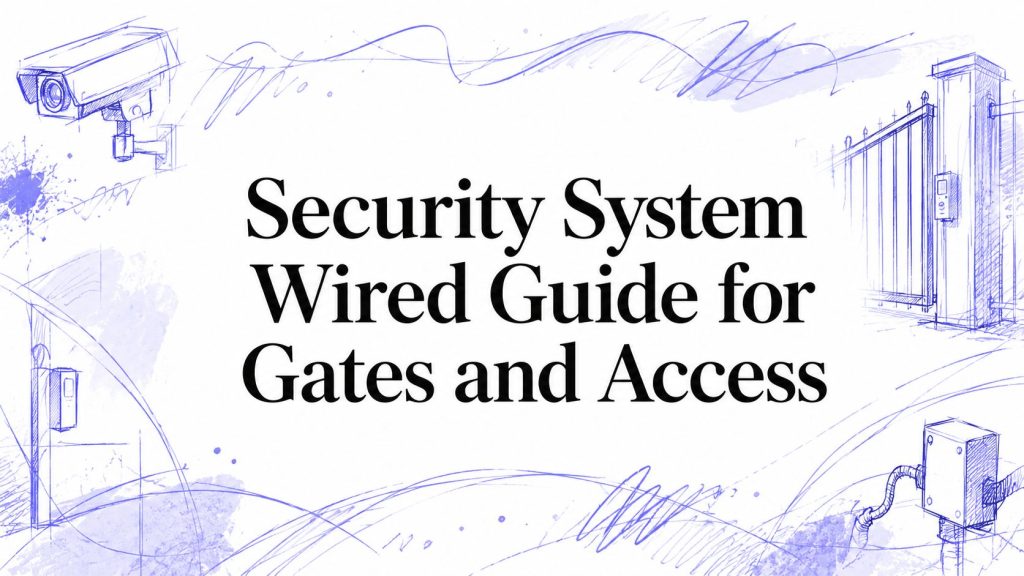 security system wired security gate