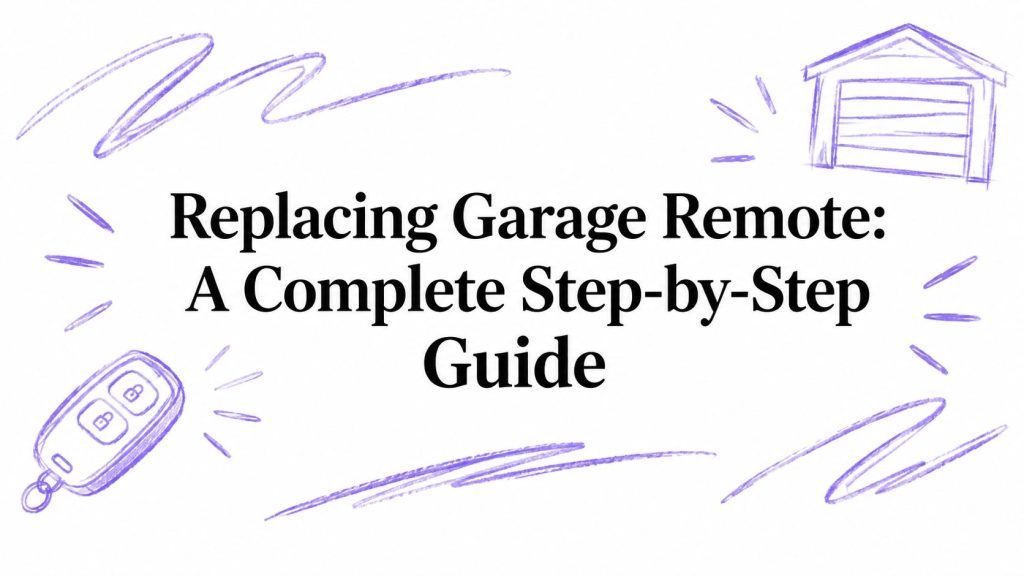 replacing garage remote garage remote