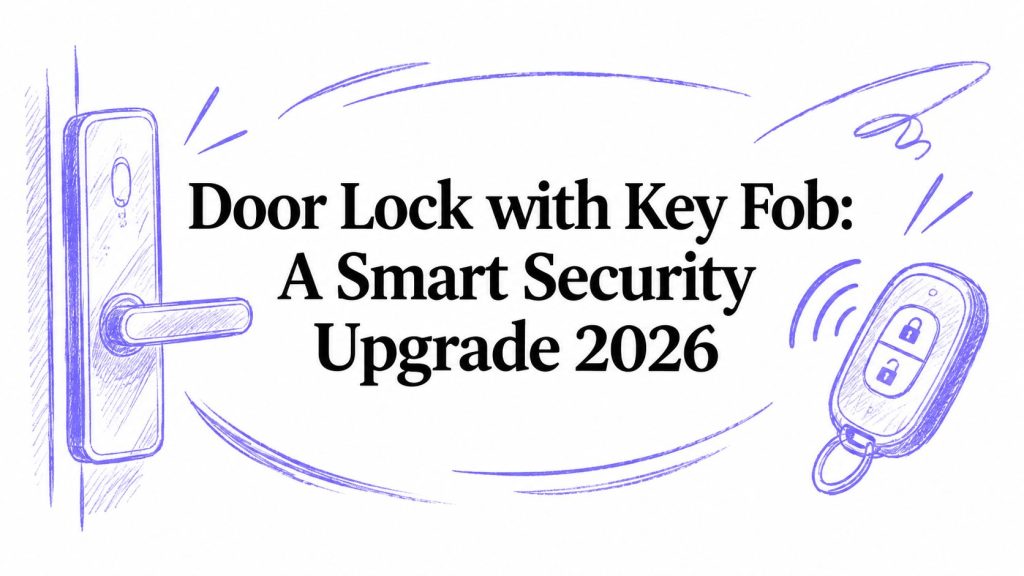 door lock with key fob security smart
