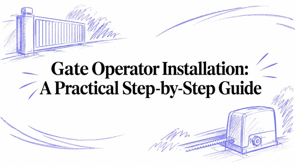 gate operator installation gate motor