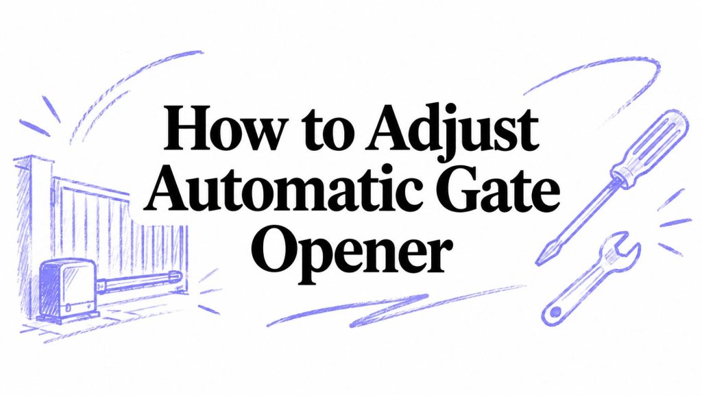 how to adjust automatic gate opener gate maintenance